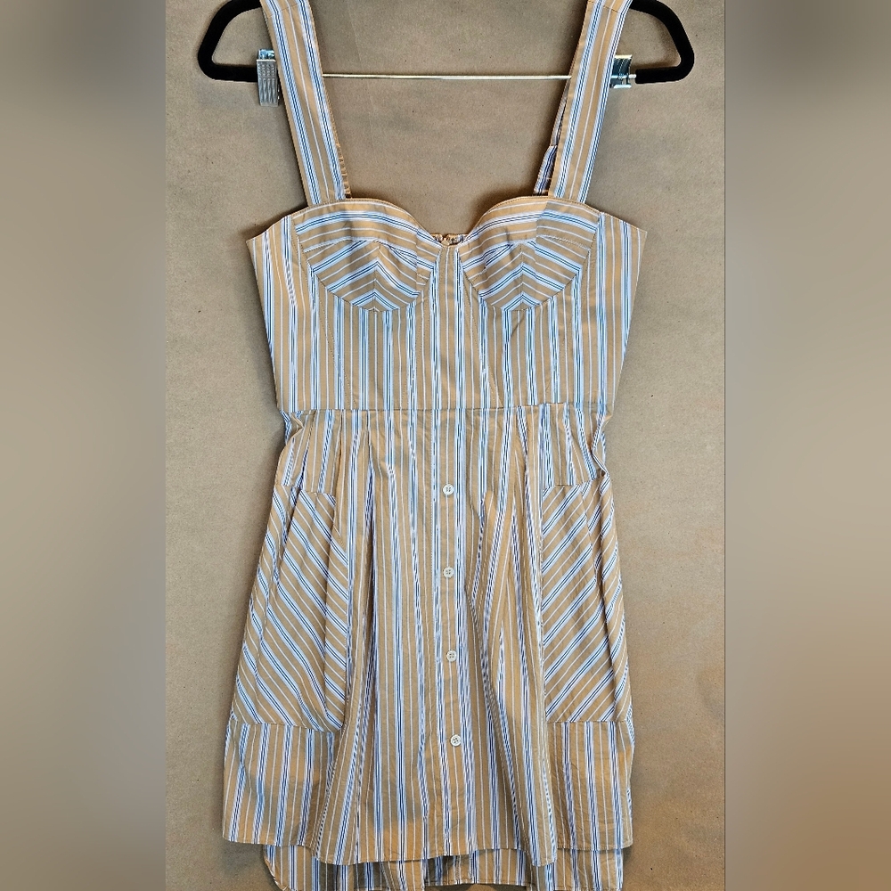 NEW LIDAAN woman’s Lina Ruffle Poplin Mini Mini dress size small